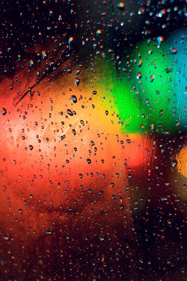 Colorful Wet Window iPhone 4s wallpaper 