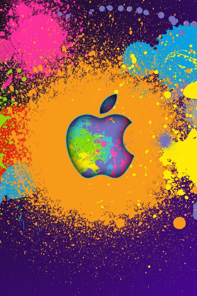 640x960 Apple Splatters - computers iPhone 4s Wallpaper