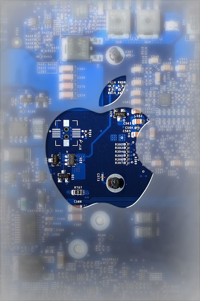 640x960 Apple Logo - gray iPhone 4s Wallpaper