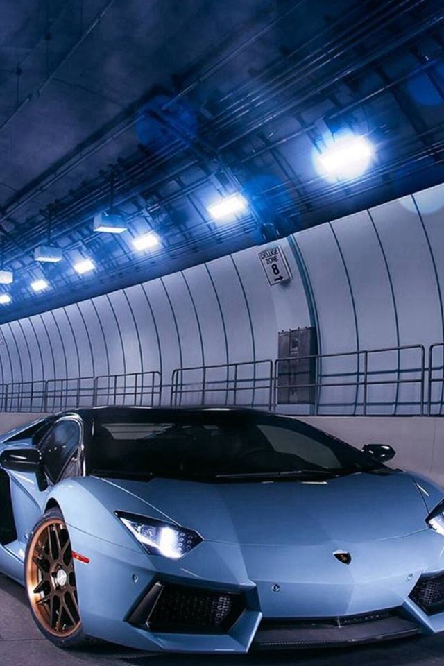 640x960 Super Racing Car Road Night - tunnel iPhone 4s Wallpaper