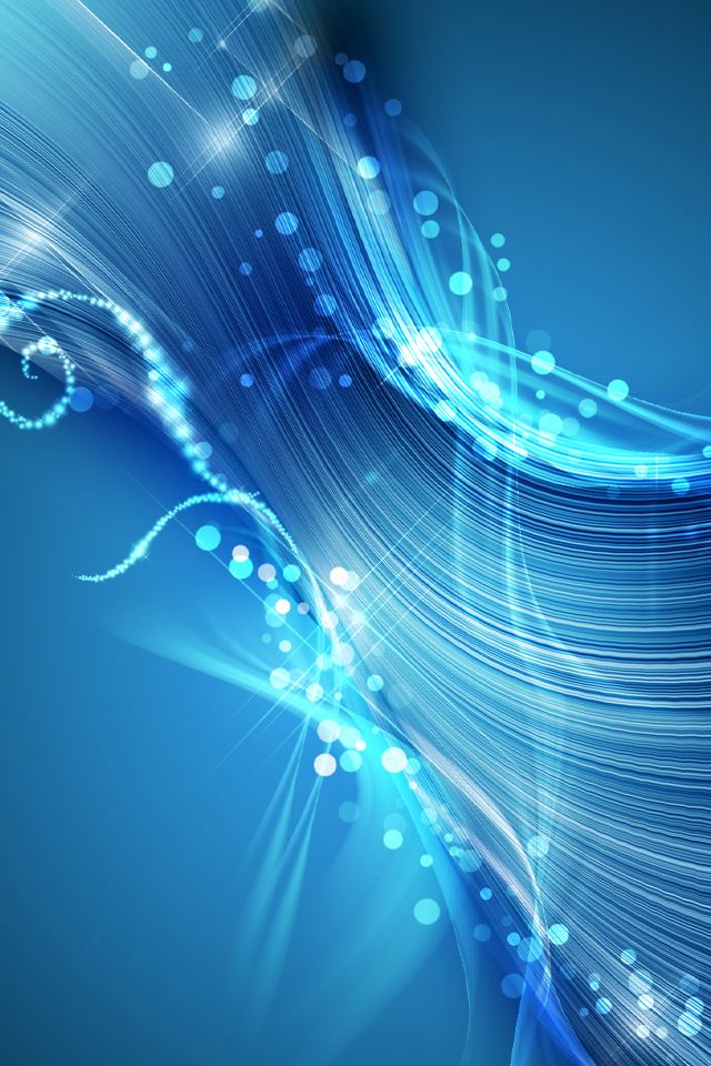 640x960 Abstract Blue Swirls - lights iPhone 4s Wallpaper