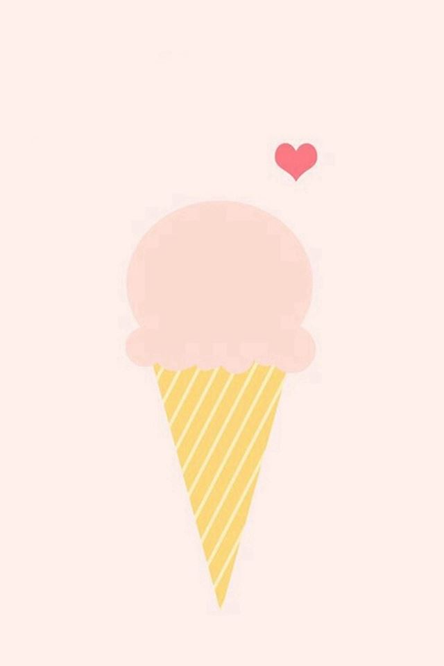 640x960 Ice Cream Love Pink Illustration - lovely iPhone 4s Wallpaper
