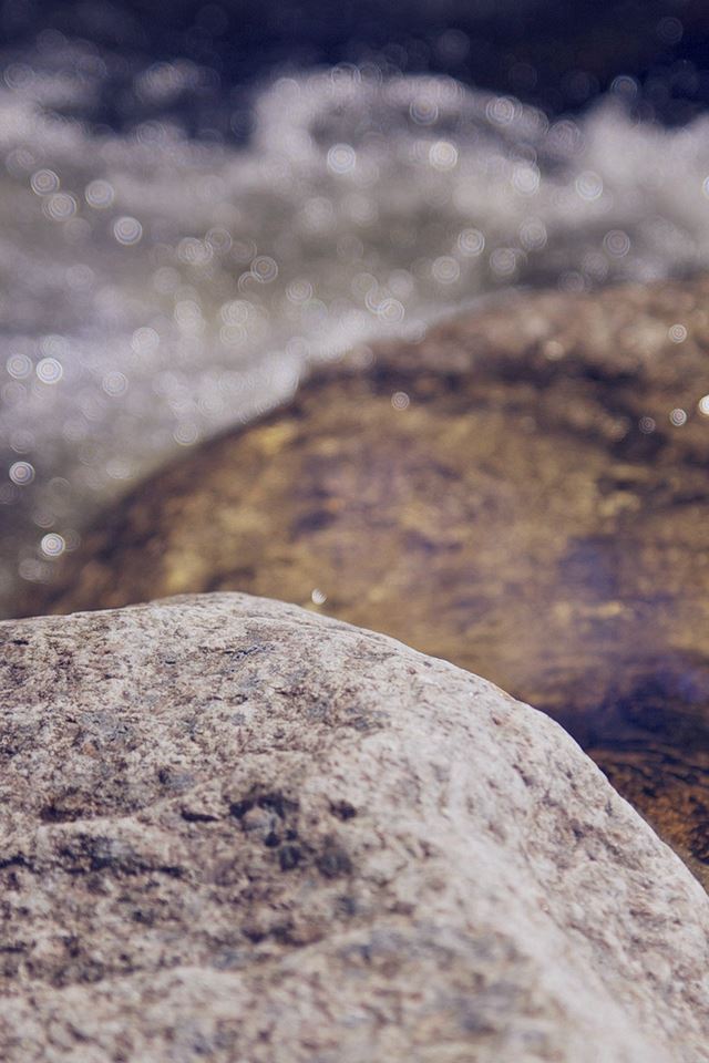640x960 Water Rocks River Nature Bokeh Flare - bokeh iPhone 4s Wallpaper