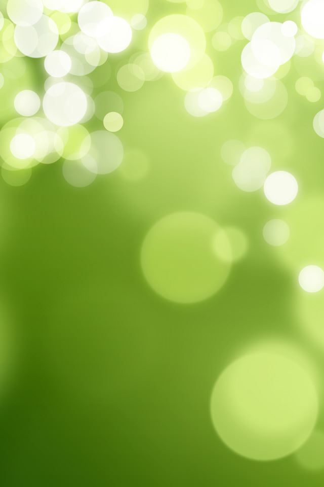 640x960 Green Bokeh Spots - white iPhone 4s Wallpaper