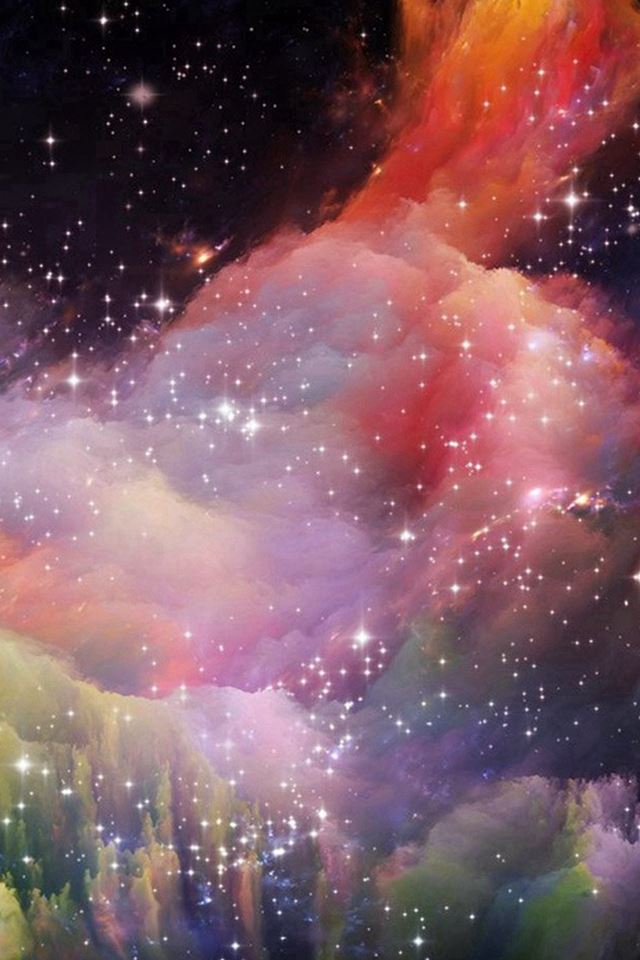 640x960 Space Rainbow Colorful Star Art Illustration - colorful iPhone 4s Wallpaper