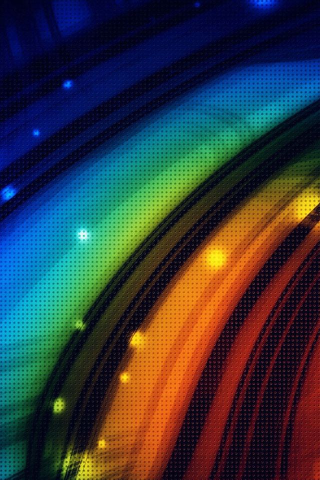 640x960 Dots Art Rainbow Pattern - dots iPhone 4s Wallpaper