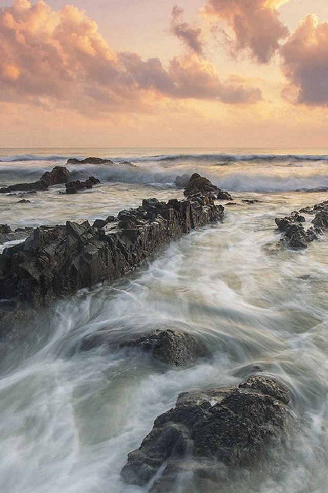 640x960 Sea Ocean Water Sunset Nature - ocean iPhone 4s Wallpaper