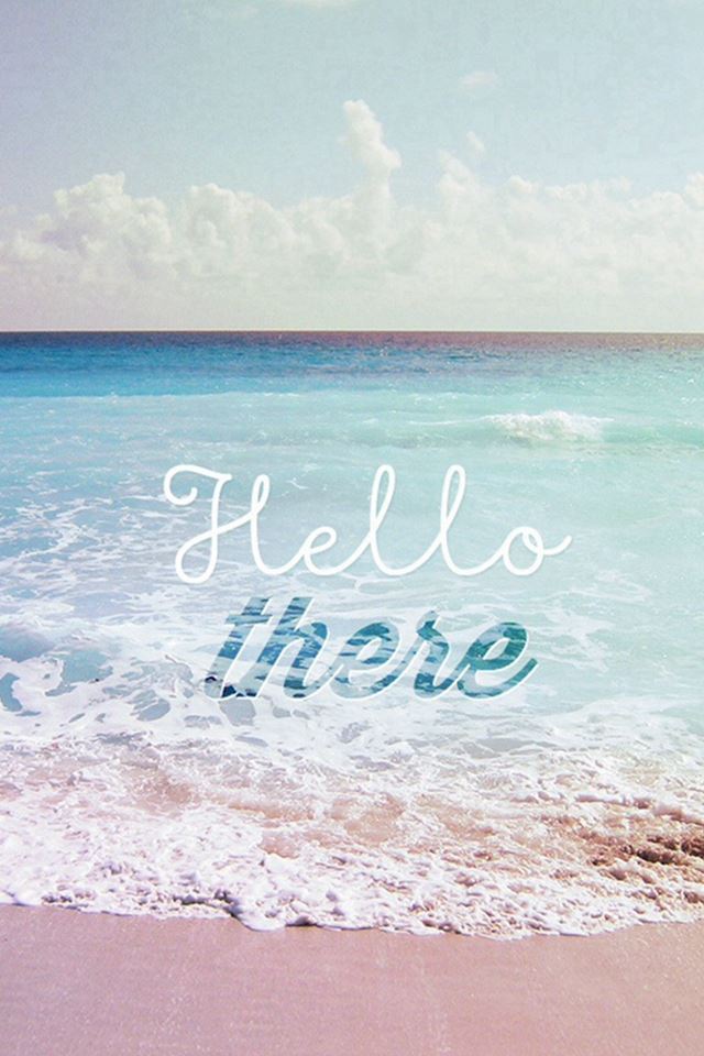 640x960 Hello There Summer Wave Beach - text iPhone 4s Wallpaper