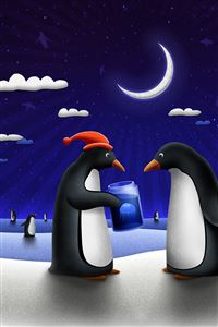 Penguin Present wallpaper