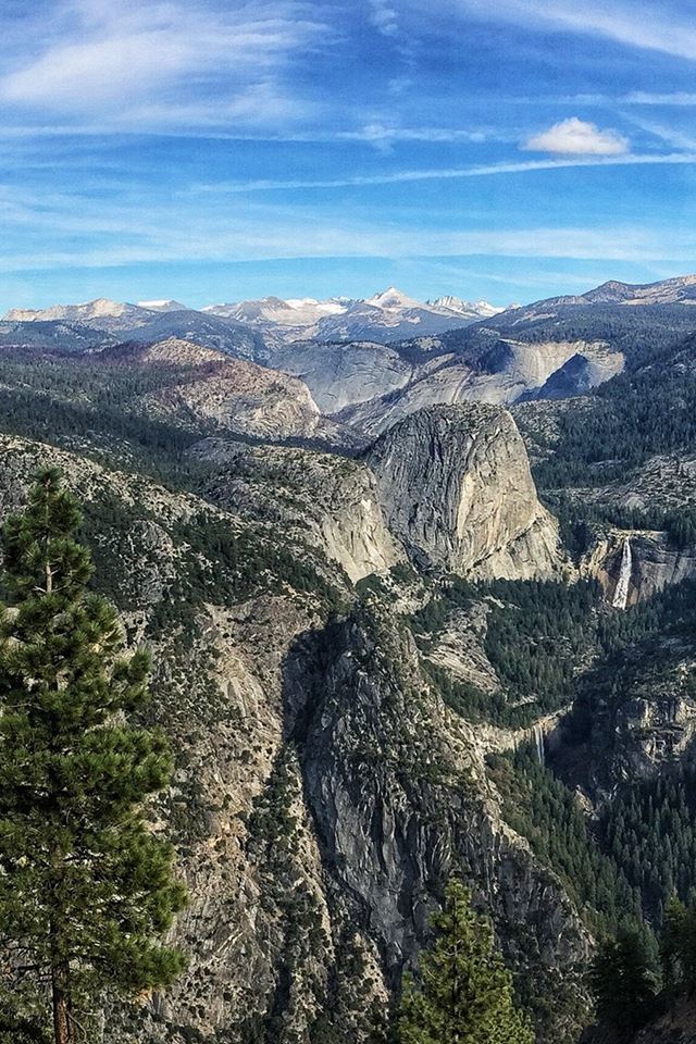Summer Mountain Yosemite Nature Cloud Sky iPhone 4s wallpaper 