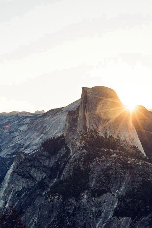 640x960 Mountain Sunshine Rock Wood Nature - rock iPhone 4s Wallpaper