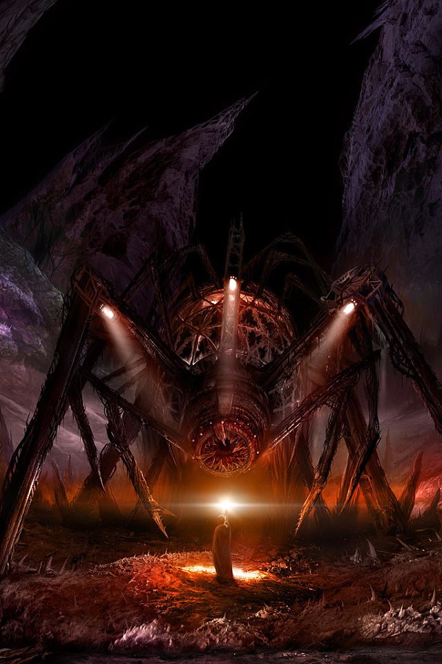 Metallic Spider iPhone 4s wallpaper 