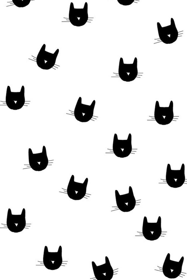 640x960 Cat Heads Pattern  - funny iPhone 4s Wallpaper