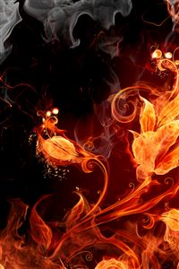 Fire Flowers wallpaper