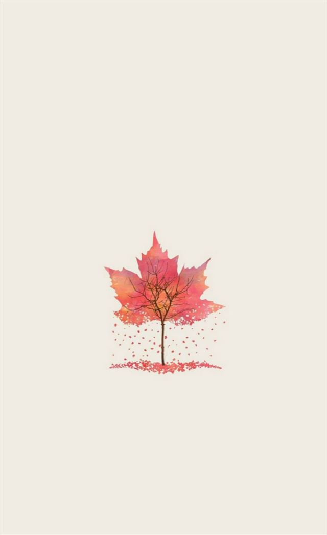 744x1216 Autumn Tree Leaf Shape Illustration - tree iPhone 4s Wallpaper