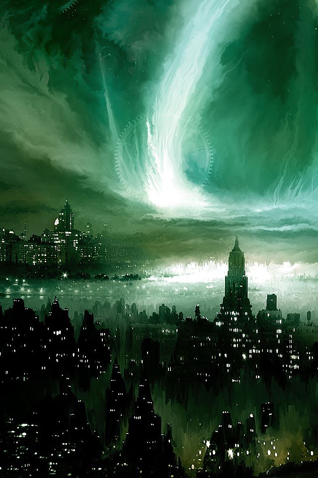 640x960 Dark Sky - city iPhone 4s Wallpaper