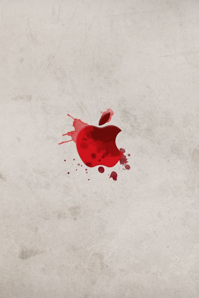640x960 Dexter Apple Logo - brown iPhone 4s Wallpaper