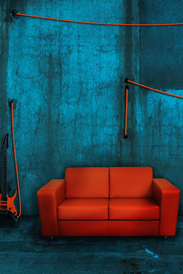 640x960 Orange Sofa - orange iPhone 4s Wallpaper
