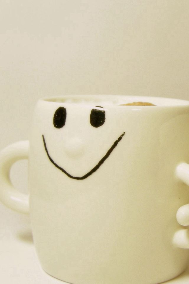 640x960 Pure Love Cute Smoke Coffee Cup -  iPhone 4s Wallpaper