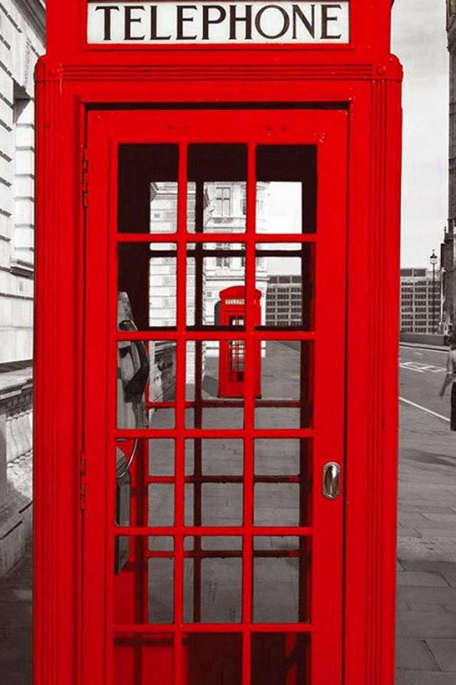 640x960 England Street Telephone Station - brown iPhone 4s Wallpaper