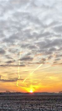 Fog Field Sky Frost wallpaper