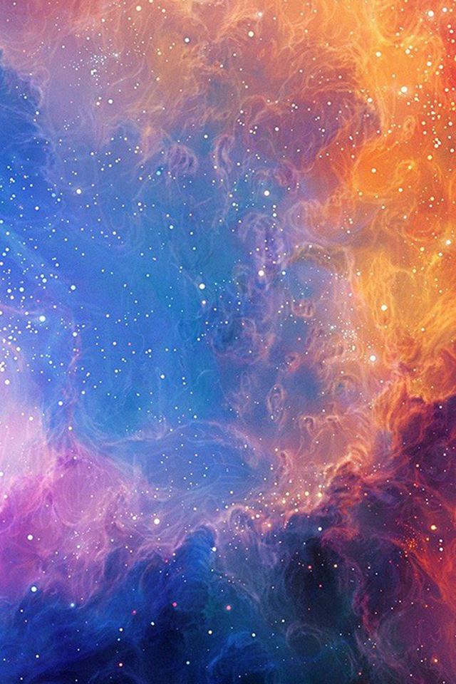 640x960 Space Aurora Art Star Illust Rainbow - illust iPhone 4s Wallpaper