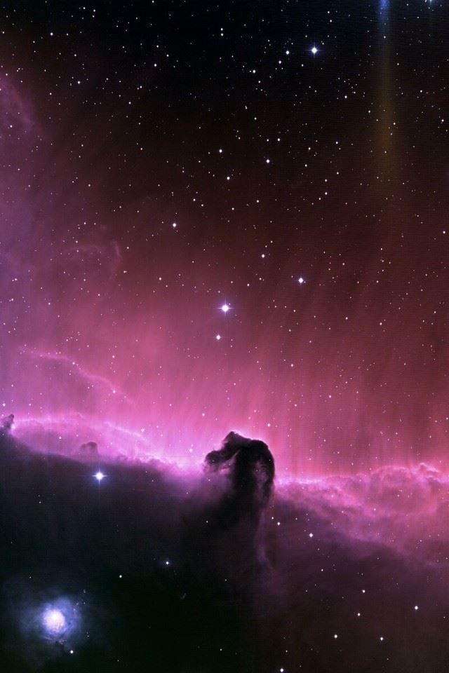 640x960 Purple Nebula - black iPhone 4s Wallpaper
