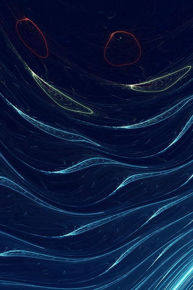 640x960 Space Line Curve Blue Pattern -  iPhone 4s Wallpaper