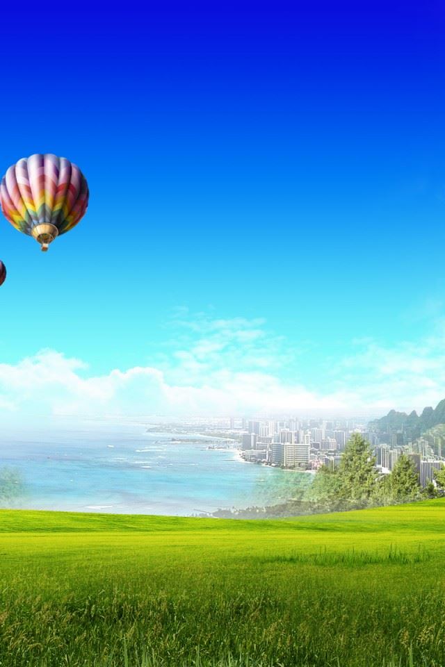 640x960 Green Meadow - glass iPhone 4s Wallpaper