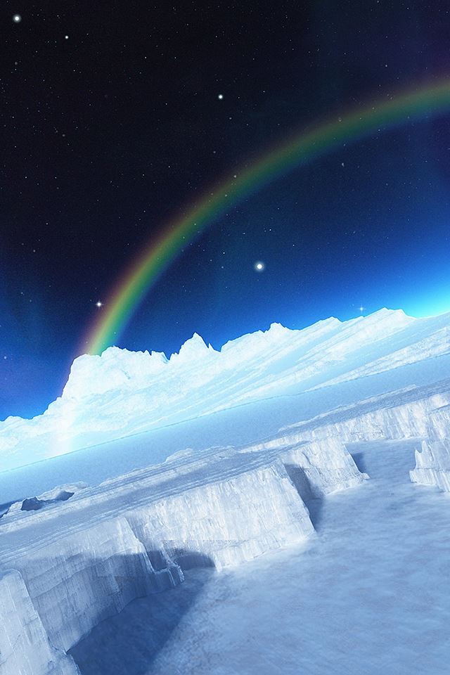 Arctic Rainbow iPhone 4s wallpaper 