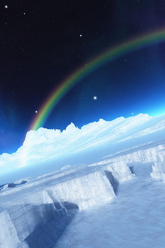 640x960 Arctic Rainbow - frozen iPhone 4s Wallpaper