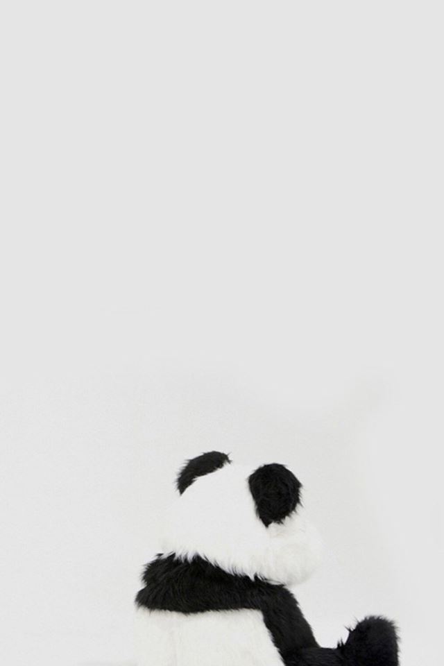 640x960 Minimal Simple Panda Back - pet iPhone 4s Wallpaper