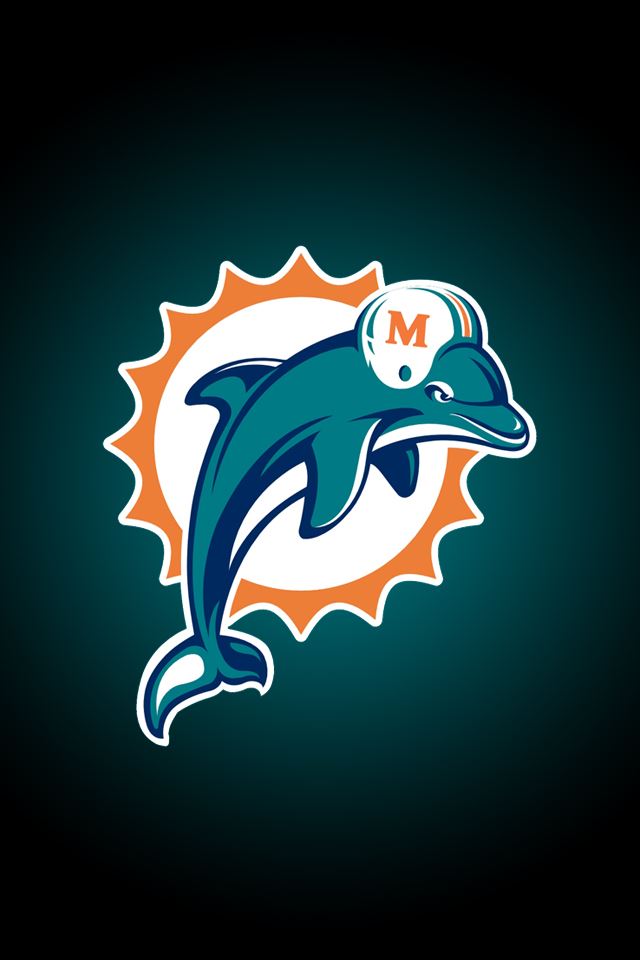 640x960 Miami Dolphins - black iPhone 4s Wallpaper
