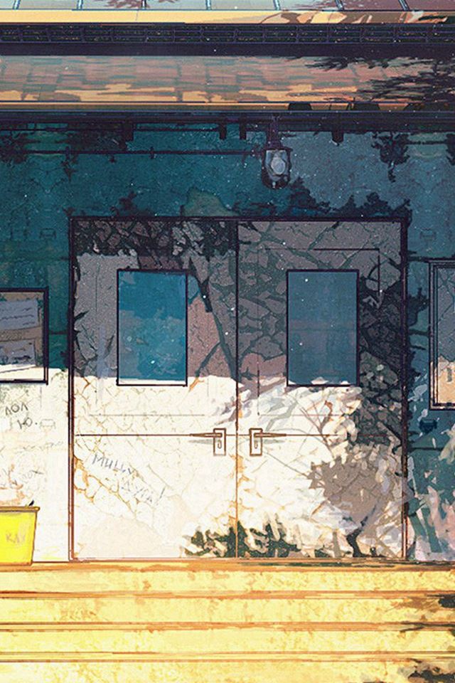 640x960 Camp Wood House Anime Illustration Art - house iPhone 4s Wallpaper