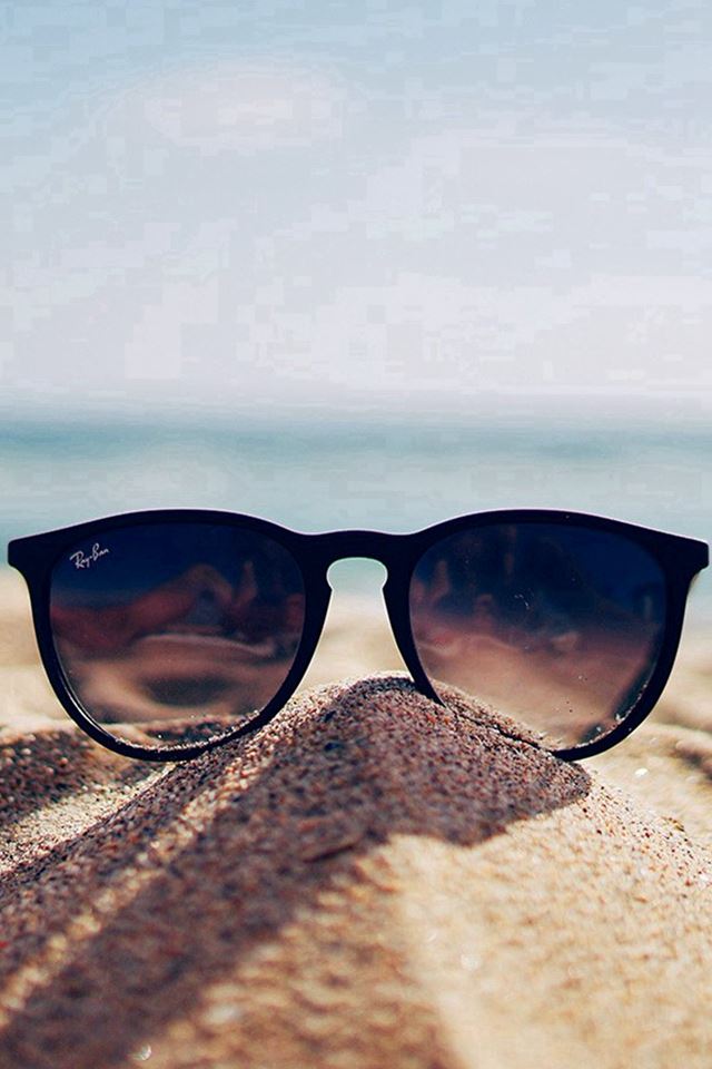 640x960 Nature Glass Sun Rayban Bokeh Vacation Sea Summer - glass iPhone 4s Wallpaper
