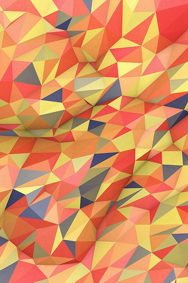 640x960 Abstract Red Yellow Polyart Pattern - colorful iPhone 4s Wallpaper