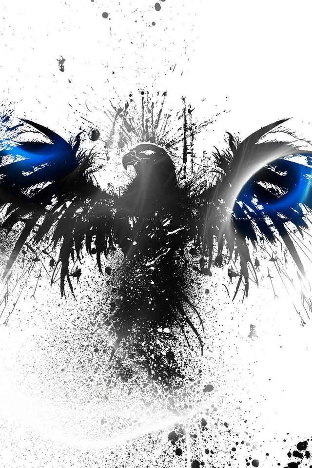 640x960 Hawk Painting - brushes iPhone 4s Wallpaper