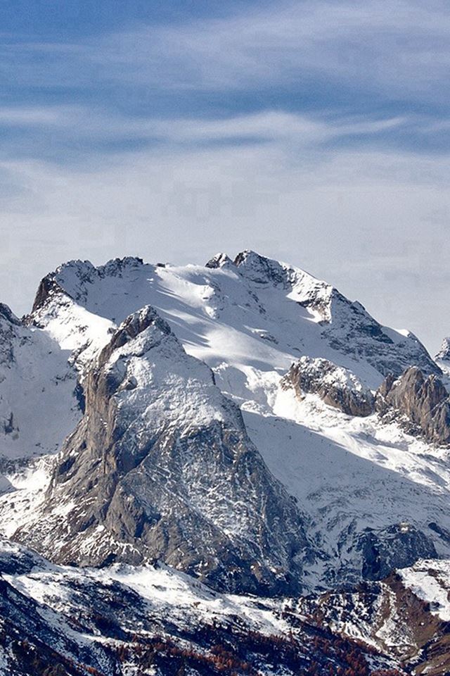 640x960 Mountain Rock Nature Snow Winter - bright iPhone 4s Wallpaper