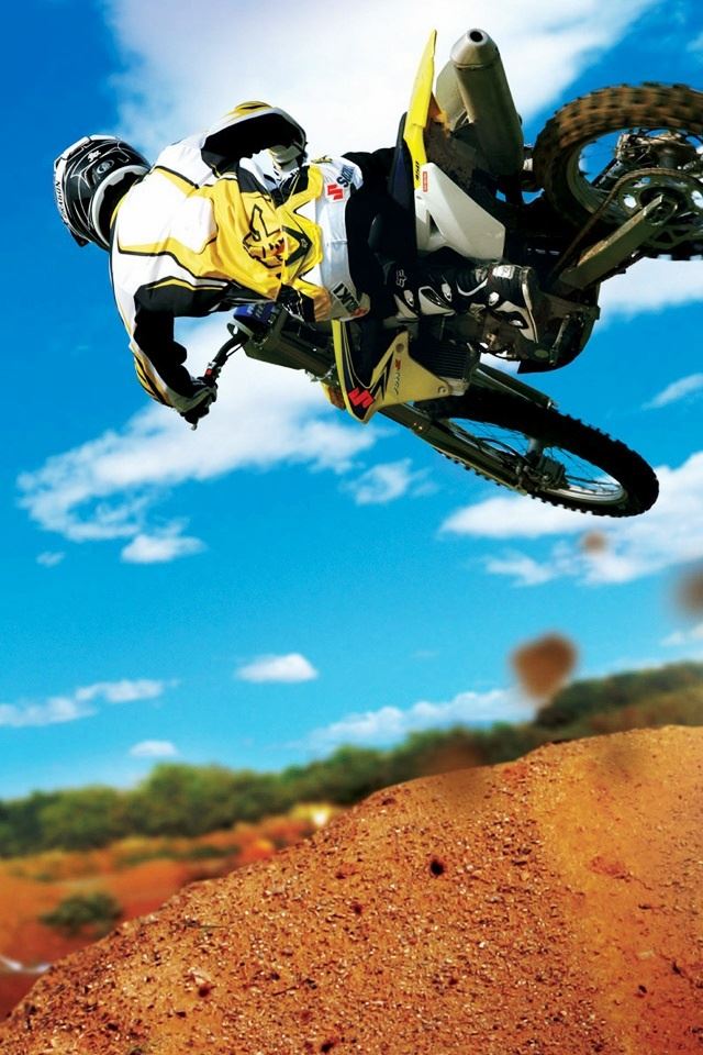 Motocross Jump iPhone 4s wallpaper 
