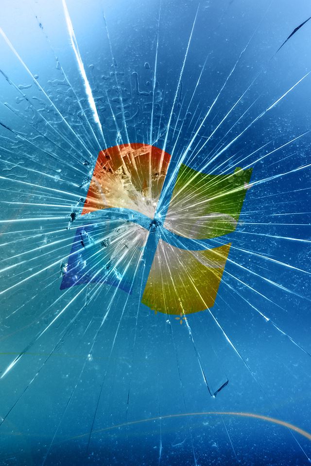 Broken Windows iPhone 4s wallpaper 