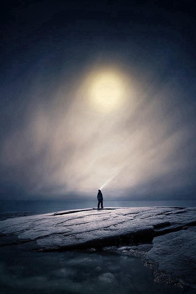 640x960 Moonlight Night Dark Soft Illustration Art - moon iPhone 4s Wallpaper