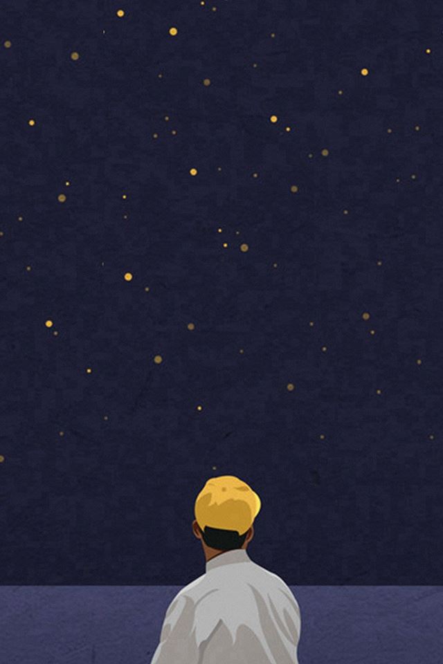 640x960 Coffee Boy Cover Illustration Art - lonely iPhone 4s Wallpaper