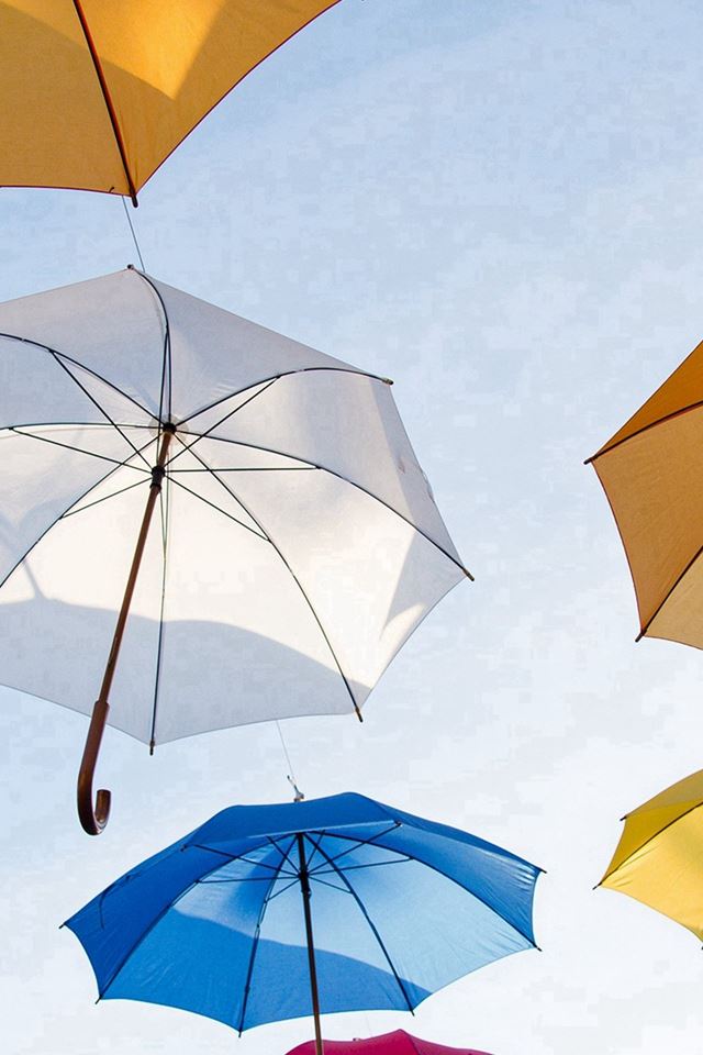 640x960 Umbrella Rainbow Color Art - colorful iPhone 4s Wallpaper