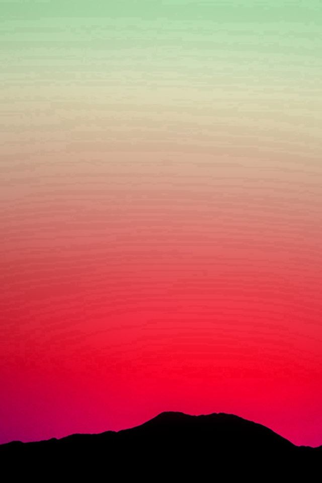 640x960 Sunset Sky Minimal Nature Red Green - sunset iPhone 4s Wallpaper