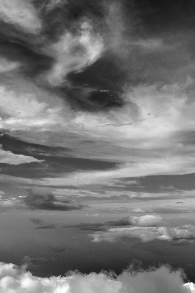 640x960 Cloud Sky Nature Dark Bw - bw iPhone 4s Wallpaper