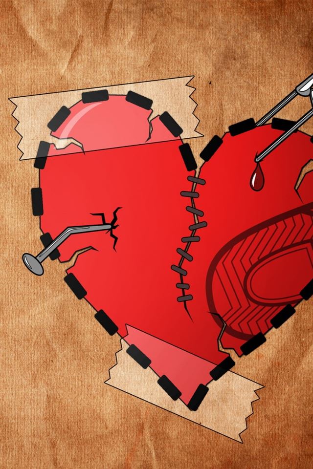 Broken Heart iPhone 4s wallpaper 
