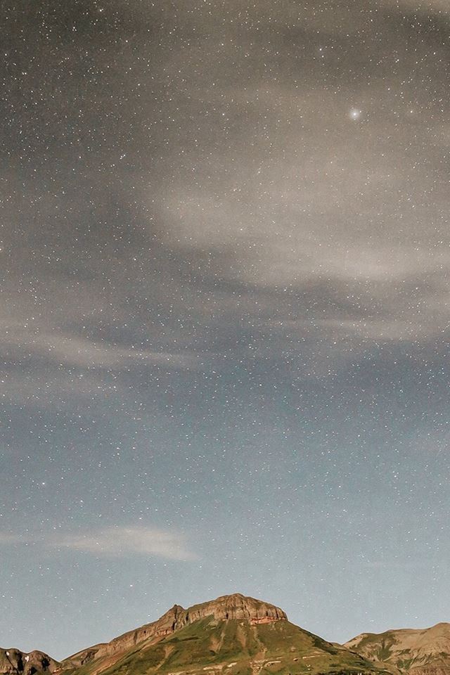 640x960 Night Mountain Sky Star Summer Nature - wide iPhone 4s Wallpaper