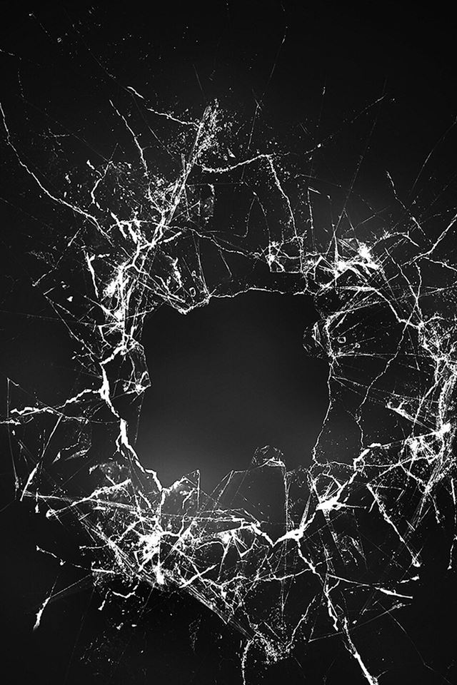 640x960 Crack Glass Dark Bw Texture Pattern - crack iPhone 4s Wallpaper