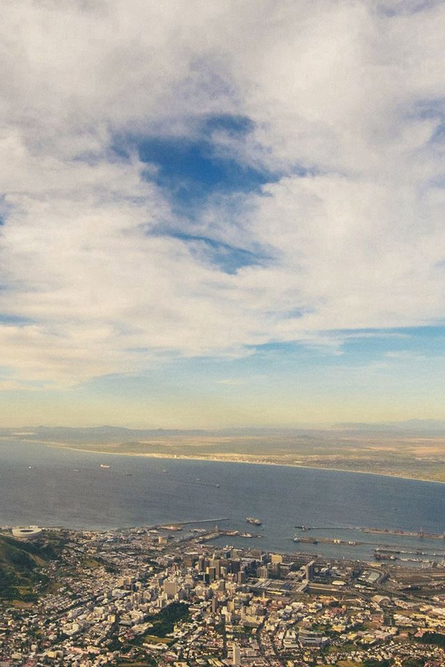 640x960 Sky Flight Fly City Sea View Nature Earth - bright iPhone 4s Wallpaper