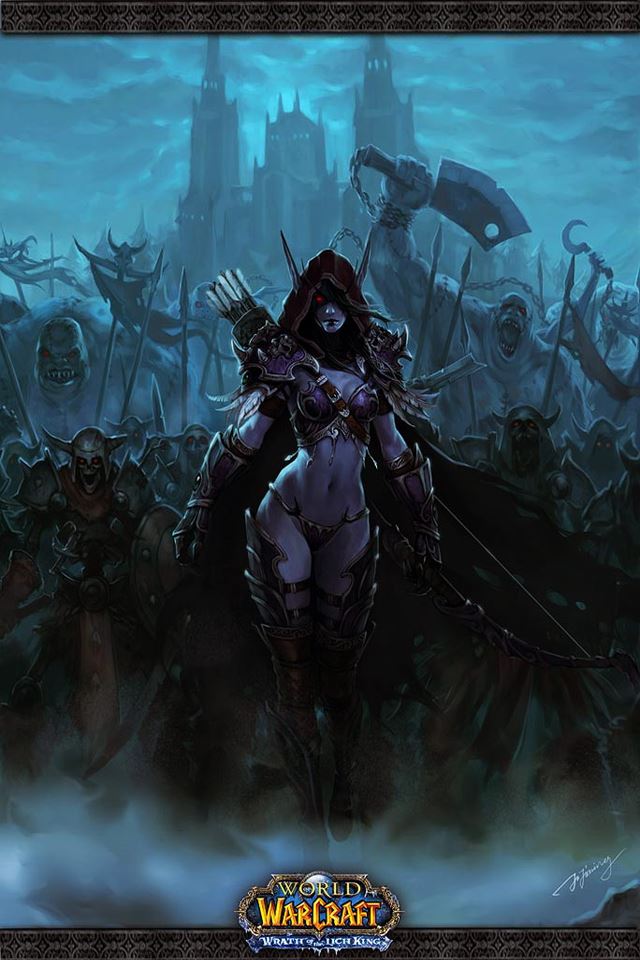 640x960 World of Warcraft - dark (black) iPhone 4s Wallpaper